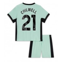 Chelsea Ben Chilwell #21 Tredjeställ Barn 2023-24 Korta ärmar (+ Korta byxor)